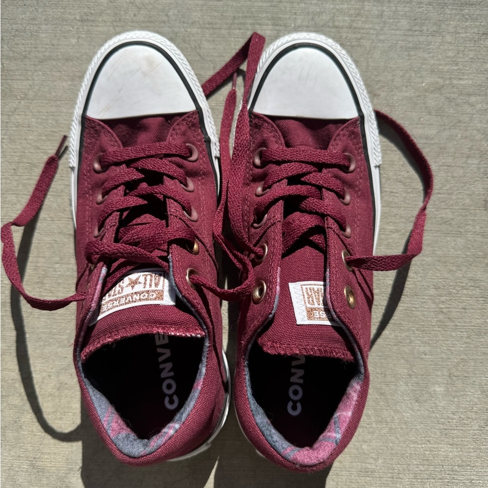 Converse Maroon Canvas Sneakers